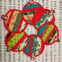 Świąteczne podkładki pod kubek, bombki