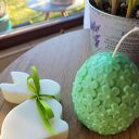 Zestaw świec sojowych na Wielkanoc: zajączek i duże jajo - handmade