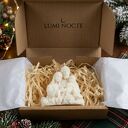 Dekoracyjna świeca sojowa Święta Rodzina na Boże Narodzenie