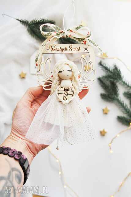 Świąteczna zawieszka aniołek | Anioł na Boże Narodzenie