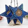 pomysł na świąteczny prezent 3 ceramiczne gwiazdki choinkowe - noc dekoracje
