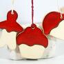 upominki świąteczne dekoracje na choinkę komplet ceramicznych ozdób - lukier ciasteczkowy ludzik ozdoby choinkowe