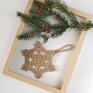 prezent pod komplet 6 złotych gwiazdek na choinkę dekoracje świąteczne