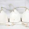 na święta prezent Ceramiczne choinkowe - zima - ozdoby białe dzwonki