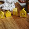 świąteczny prezent 4 domki miniaturki - domek dekoracje choinka