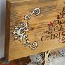 Mały Koziołek pomysł na prezenty święta boże narodzenie deska joy, christmas - rustykalna drewno