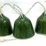 pomysły na święta prezenty dzwonki zestaw 3 dzwonków choinkowych zielone ozdoby ceramiczne dekoracje świąteczne