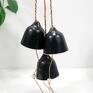 pomysł na świąteczne prezenty Nowoczesne choinkowe - noir - ozdoby ceramiczne czarne dzwonki