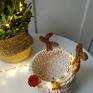 dekoracje świąteczne: koszyk renifer