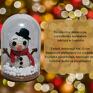 pomysł na świąteczny prezent Piękna z bałwankiem - bałwan kula zimowa szydełkowy bałwanek