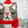 na święta upominek czerwone kot maurycy - urocza ozdoba na choinkę dekoracje świąteczne