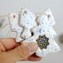 Fingers Art prezenty świąteczne Ceramiczne ozdoby choinkowe - lód choinki