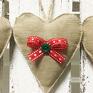 pomysły na prezenty na święta choinkowe serduszka lniane pierniczki - ozdoby świąteczne bombki