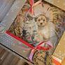 pomysł na święta prezent świąteczny kot i dekoracje mikołajki pies