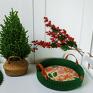 pomysł na święta upominki na prezent taca świąteczna dekoracyjna z sznurka dekoracje na stół wigilii