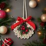 Kartkowelove prezent święta Mini makramowy wieniec świąteczny 16 cm - choinka bożenarodzenie