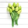 Myk studio dekoracje urodzinowe kwiaty zielony bawełniany bukiet tulipany z materiału