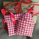 Zawieszka z woreczkiem na kartę podarunkową w kratę, prezent dekoracyjny do domu