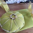 Koło limonkowe z etui na kartę podarunkową, box prezentowy