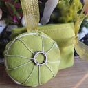 Koło limonkowe z etui na kartę podarunkową, box prezentowy