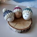 Czapeczki na jajka wielkanocne - zestaw 3 szt