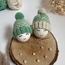Czapeczki na jajka wielkanocne - zestaw 2 szt