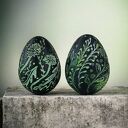 Jajka Wielkanocne - zestaw dwóch bazgrolkowych pisanek 6,5 cm