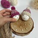 Czapeczki na jajka wielkanocne - zestaw 2 szt
