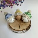 Czapeczki na jajka wielkanocne - zestaw 3 szt