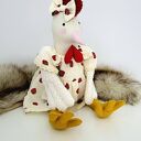 Kura haftowana na Wielkanoc - ręcznie szyta lalka kolekcjonerska 45 cm z personalizacją