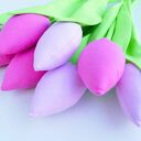 Tulipany bawełniane dekoracja 8 szt