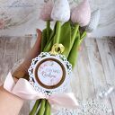 Tulipany, kwiaty ręcznie szyte prezent Dzień Matki Dzień Babci zakończenie roku dekoracja Wielkanoc