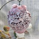 Różowa Pisanka - Motyli Ogród (dekoracja premium wielkanocna handmade)