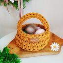 Koszyk Wielkanocny " Simple Basket" - musztardowy