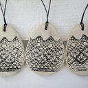 Dwustronne jajka - zawieszki handmade na Wielkanoc