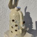 Królik ceramiczny lampion wielkanocny - ręcznie wykonana dekoracja