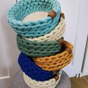 Koszyk wielkanocny na jajka z kolekcji Wave - musztardowy (18 cm)