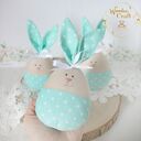 Króliczek jajo wielkanocne, dekoracja na Wielkanoc, wiosnę - ciemna mięta