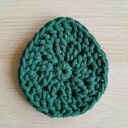 Podkładki pod kubek jajeczka - butelkowa zieleń