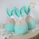 Króliczek jajo wielkanocne, dekoracja na Wielkanoc, wiosnę - ciemna mięta