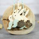 3 Wielkanocne zające - ceramiczne ozdoby wiszące