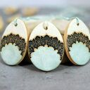 Ceramiczne pisanki wielkanocne - ozdoby wiszące, zestaw 3 szt.