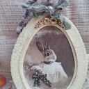 Vintage Dekor Ścienny Bella - styl shabby chic - zdobiony techniką Decoupage