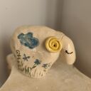 Baranek ceramiczny na Wielkanoc - ręcznie malowany, szkliwiony i dwukrotnie wypalany