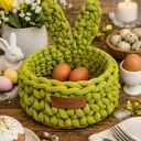 Koszyk wielkanocny dla dziecka - koszyk w kształcie zajączka z uszkami