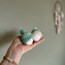 Czapeczki na jajka wielkanocne - zestaw 2 szt z owczej wełny (handmade)