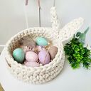 Koszyk wielkanocny zajączek z uszami "The easter bunny" - duży