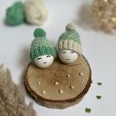Czapeczki na jajka wielkanocne - zestaw 2 szt