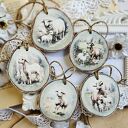 Wiosenne zawieszki - plasterki decoupage