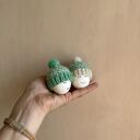 Czapeczki na jajka wielkanocne - zestaw 2 szt z owczej wełny (handmade)